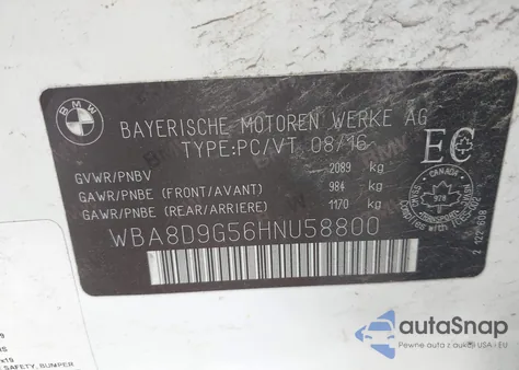 2017 BMW 330 xDrive from USA, damaged, VIN WBA8D9G56HNU58800